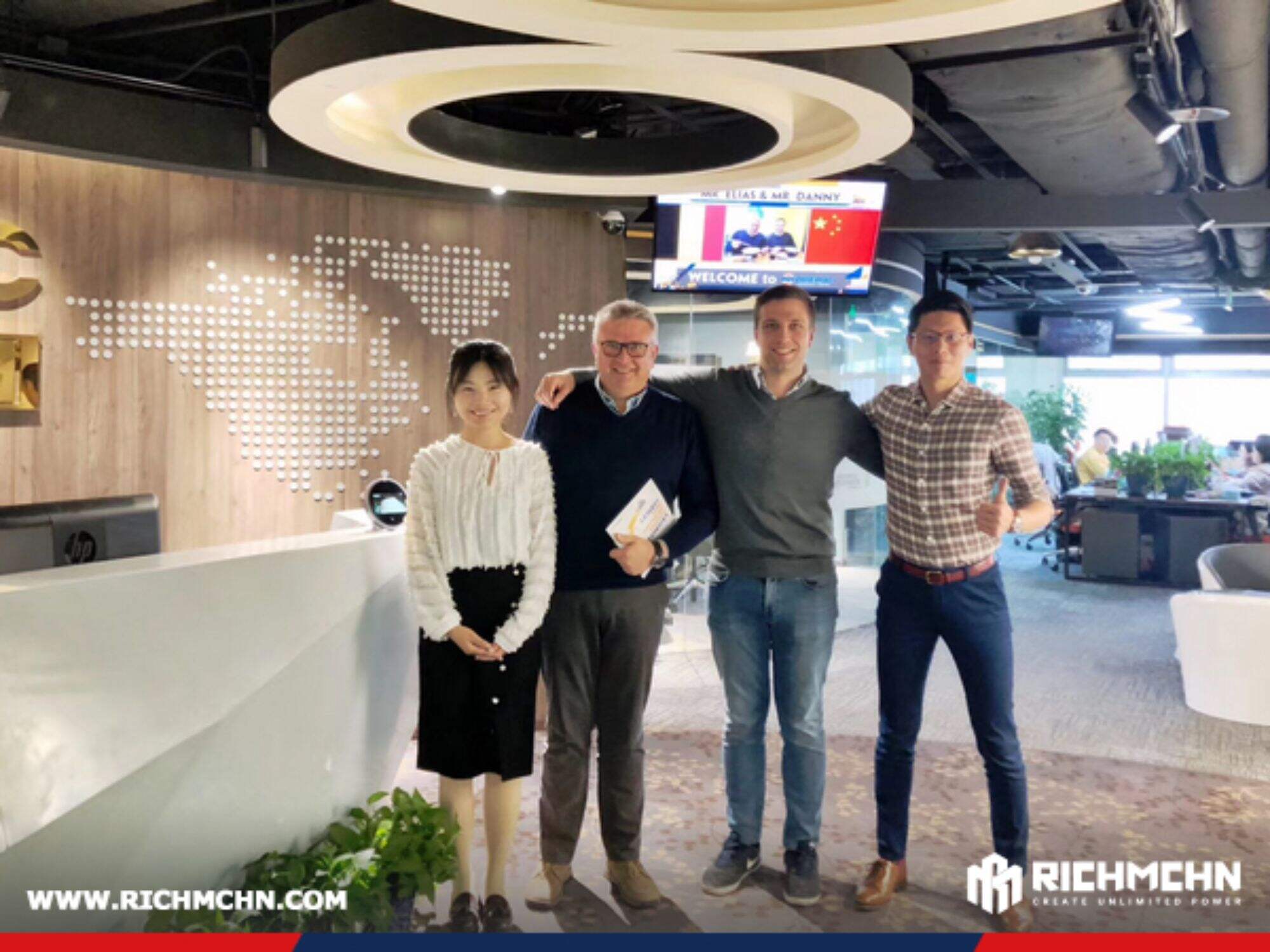 Belgium Clients Visited RICHMCHN Office and HELI Warehouse