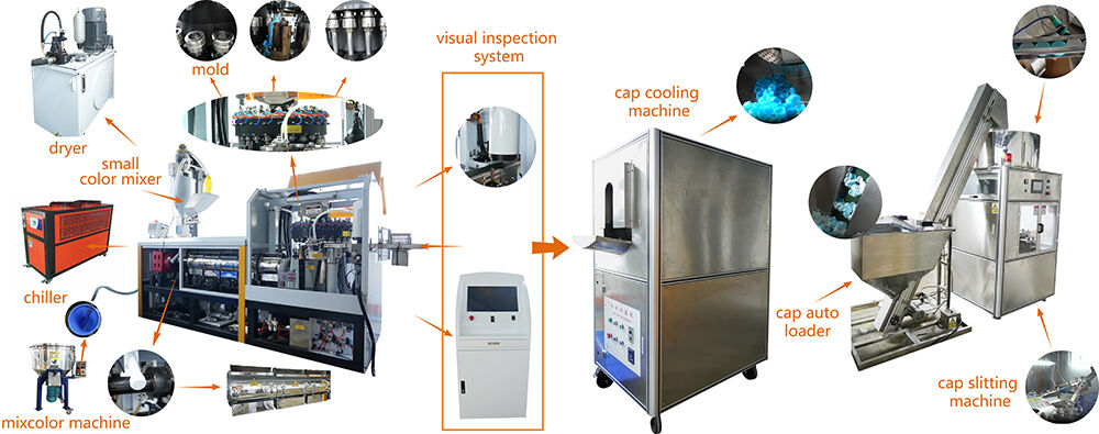 product efficient rotary plastic closure making machine bottle cap making machine compression moulding cap production lines equipment-8