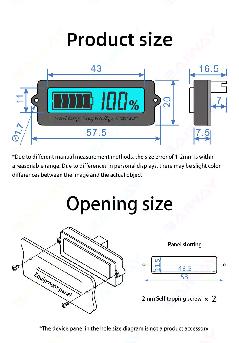 Battery Capacity Indicator 48V Digital Acid Lead Lithium manufacture