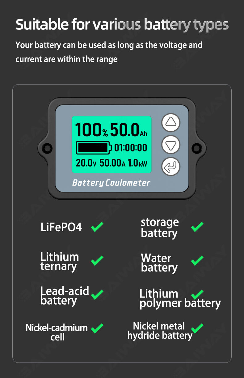 Battery Charge discharge LCD Car battery Voltage Capacity tester manufacture