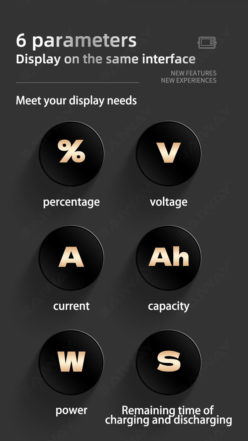 Battery Charge discharge LCD Car battery Voltage Capacity tester factory