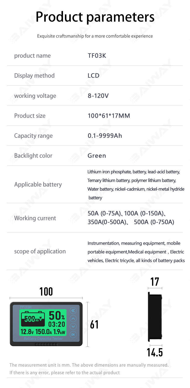 100V Battery indicator monitor 350A High Precision factory