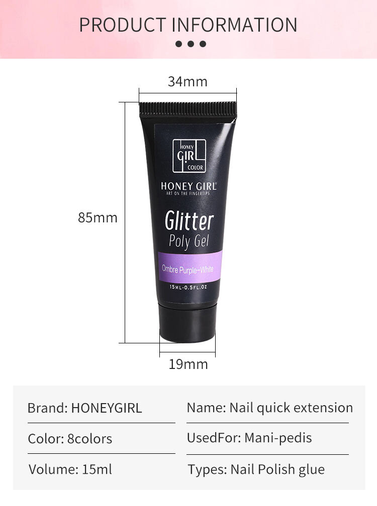 Private Label Salon UV Gel Nail Extension Acrylic Poly Gel Natural Nude Enhancement Gel manufacture