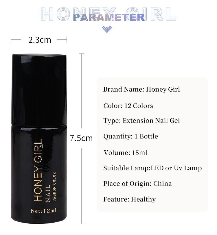 HONEY GIRL New Arrival Platinum Big Sequin Star Color UV Gel Polish Glitter metal Nail Gel  Disco Gel manufacture