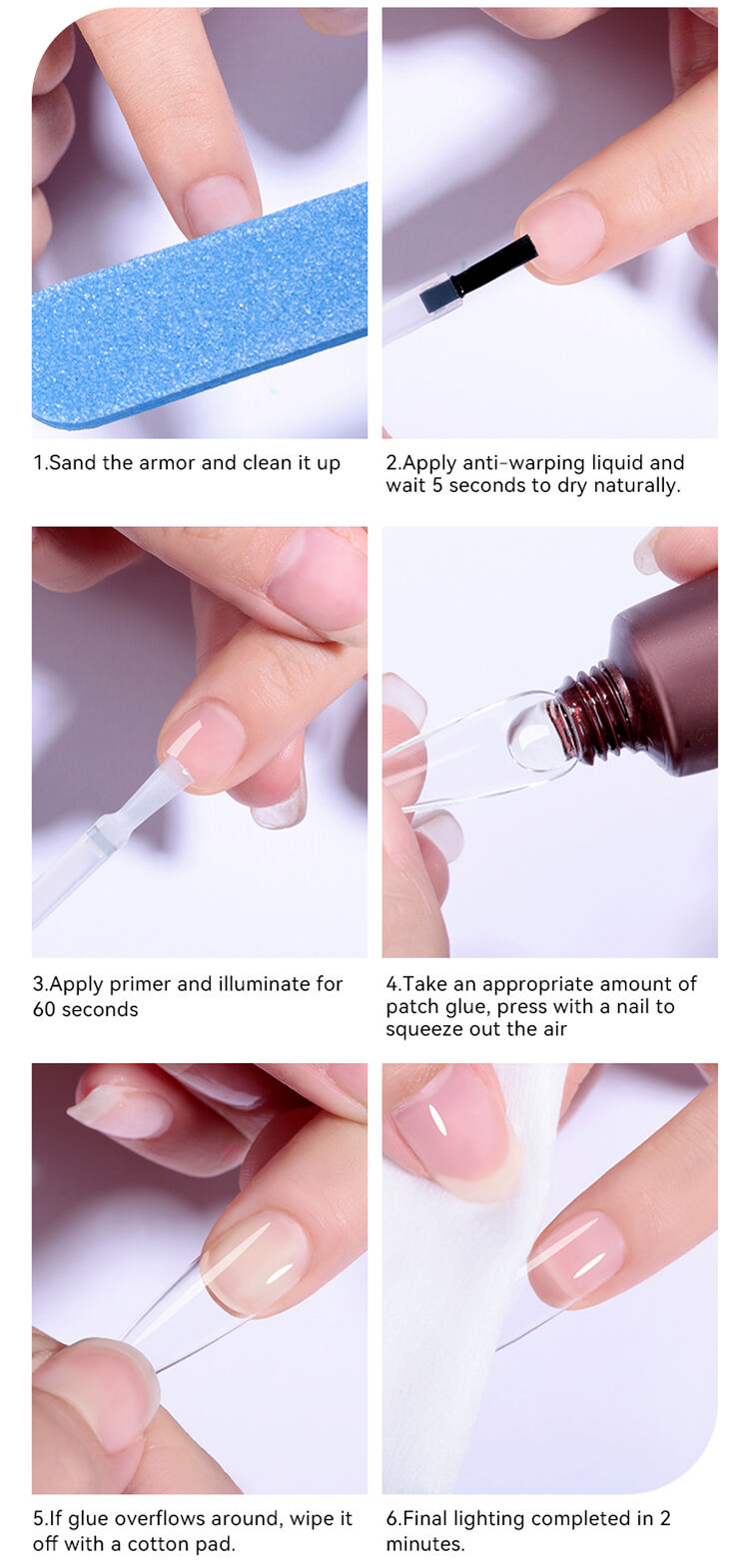 Private Label 20g Solid Nail Tip Gel Glue Adhesive Gel Glue Press On Nails Gel Nail Tips factory