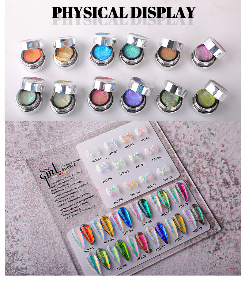 Custom Logo Aurora Color Solid Non Sticky Hand Extension Hard Gel Nail Build for Nails details