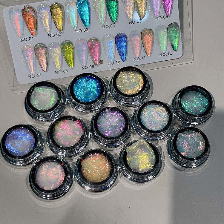 HG glitter blue starry sky builder gel private label  hard rubber base gel manufacture