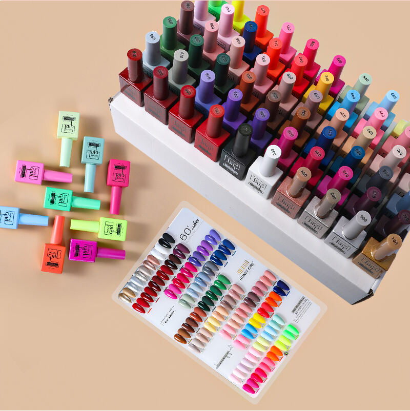 Custom Logo Professional Soak Off UV/LED Gel Nail Polish Set Color Nail Gel Nail Polish Kit With Free Color Frame supplier