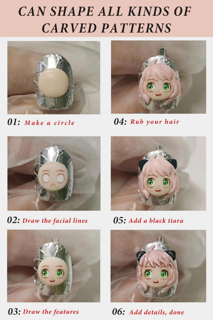 Private Label Logo Skin Color 3D Sculpture Carving Uv Nail Gel Polish 3D Gel For Nail Decoration details