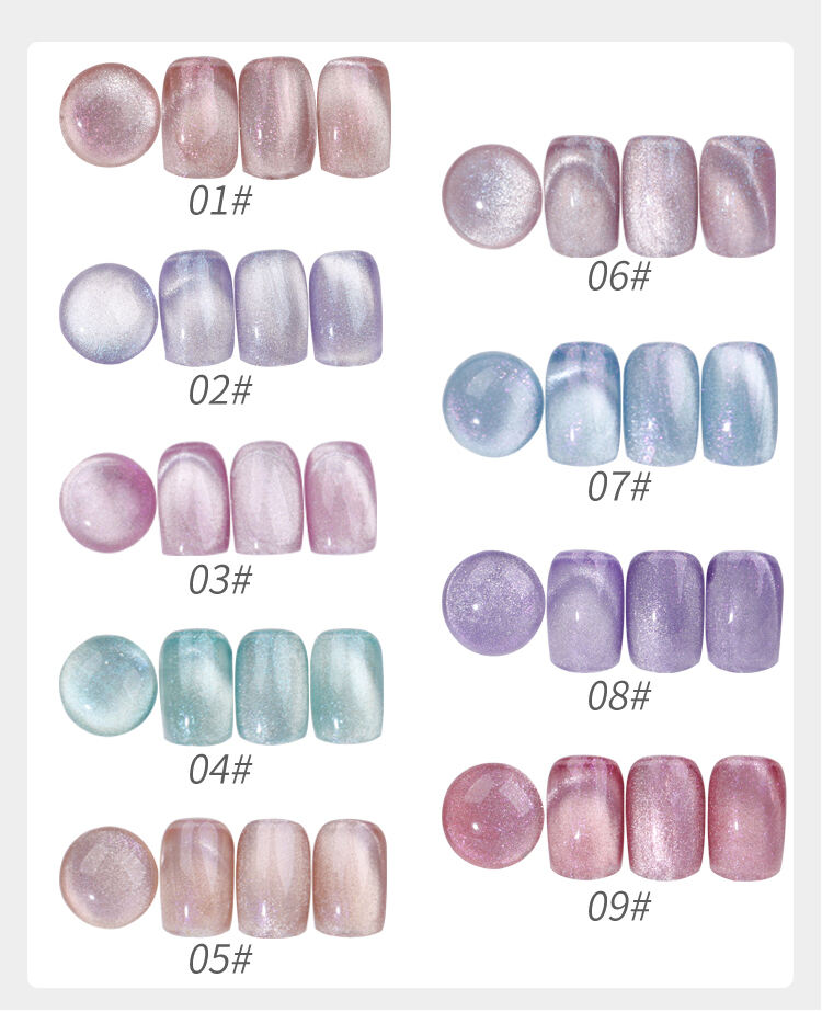 Hot Sale Colorful 15ml Cat Eye Gel 9 Colors Nail Polish Cat Eye Gel For Nail Beauty factory