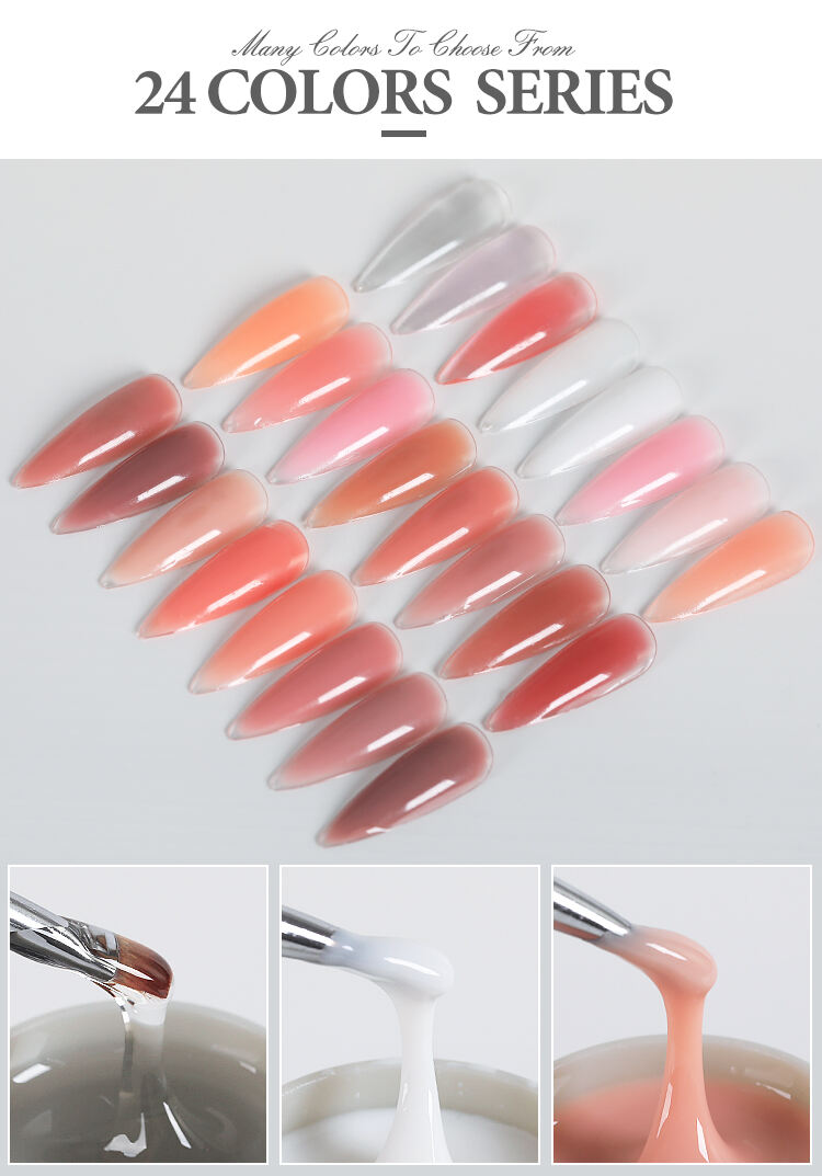 Hot Sale Hard Building Gel Led UV Extend Sculpture Nail Gel Oem Jelly Quick Build Nail Polish Solid Gel details