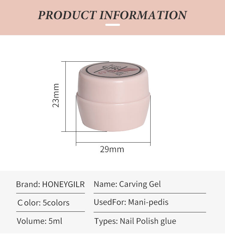 Private Label Logo Skin Color 3D Sculpture Carving Uv Nail Gel Polish 3D Gel For Nail Decoration manufacture