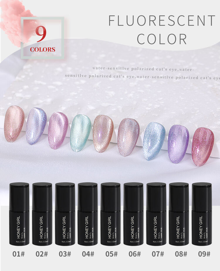 Hot Sale Colorful 15ml Cat Eye Gel 9 Colors Nail Polish Cat Eye Gel For Nail Beauty factory