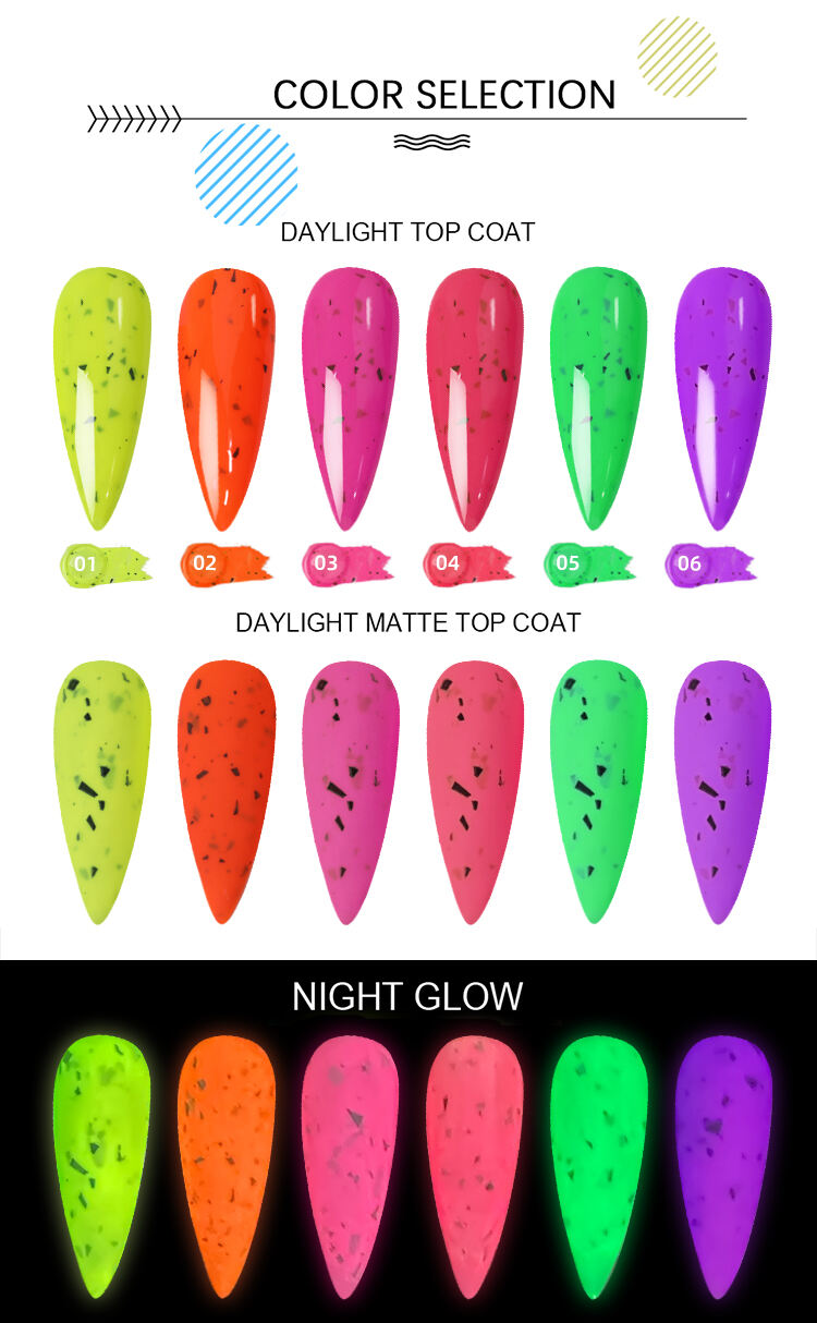 HONEY GIRL OEM Private Label EggShell Soak Off Glow In Dark Gel Nail Polish LED UV Luminous Gel details