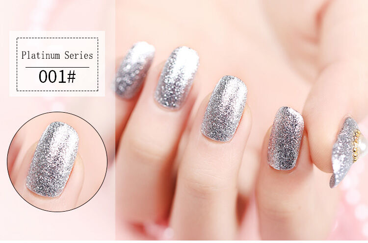 Oem private label color gel soak off  glitter platinum gel polish details