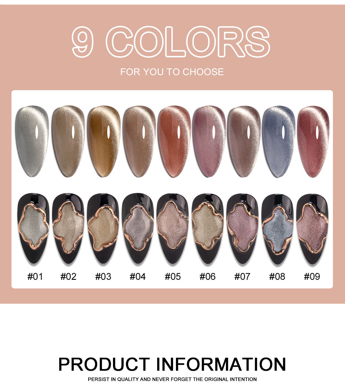 Private Label 9 colors Crystal Cats Eye Gel Nail Polish Beauty Uv Gel Polish OEM Magnetic Cat Eye Gel Set supplier