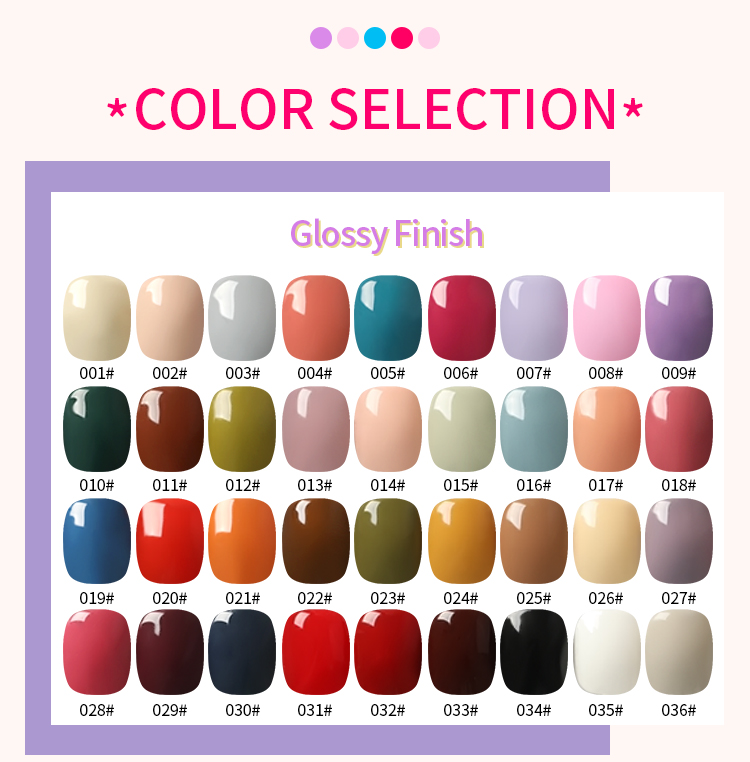 HONEYGIRL New Fashion 36 Color Gel Nail Polish Kit Set Soak Off UV Led Nail Gel Polish Set manufacture