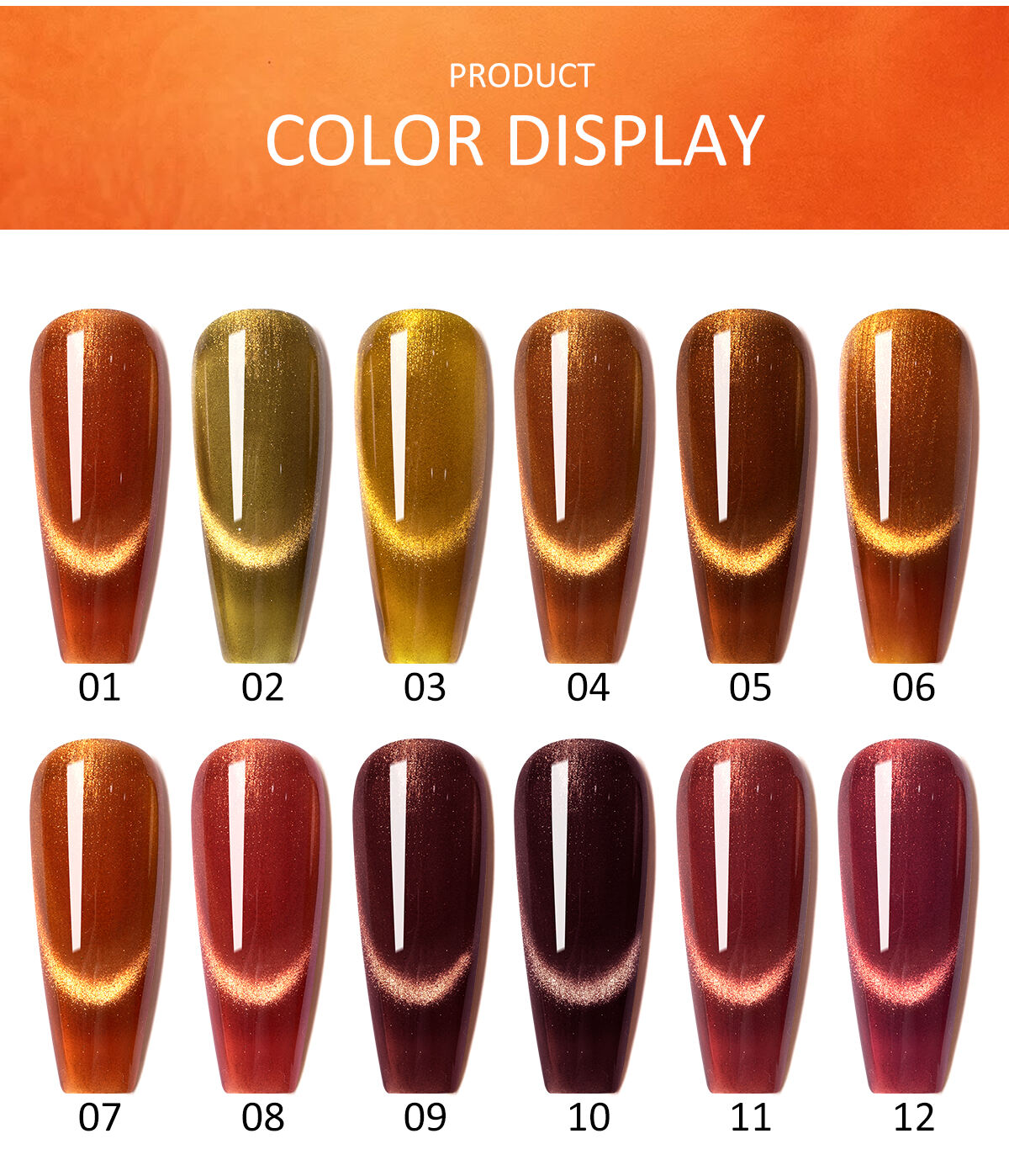 Professional OEM 9D Cat Eye Nail Gel Polish Beauty Uv Gel Polish Magnetic 5D Cat Eye Gel Set manufacture