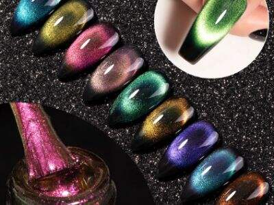 Reflective gel polish is easy to remove using an acetone-based nail polish remover.