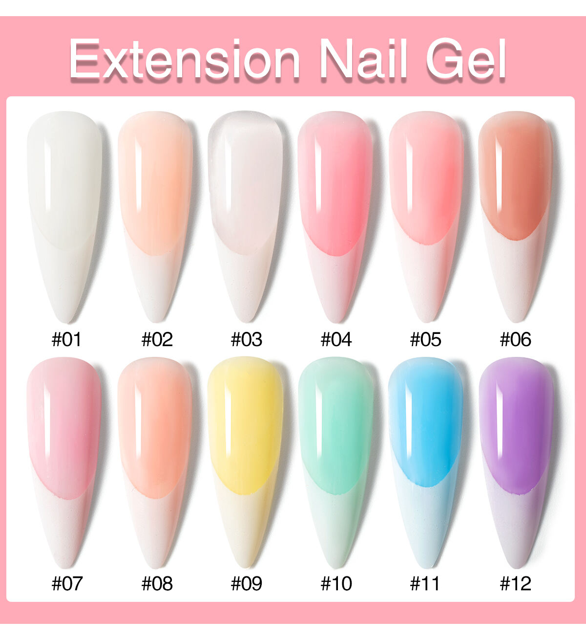 Wholesale No Heat Private Label 15ml Non Sticky Biab Nail Clear Gel Solid Extension Nail Gel Hard Jelly UV Gel manufacture