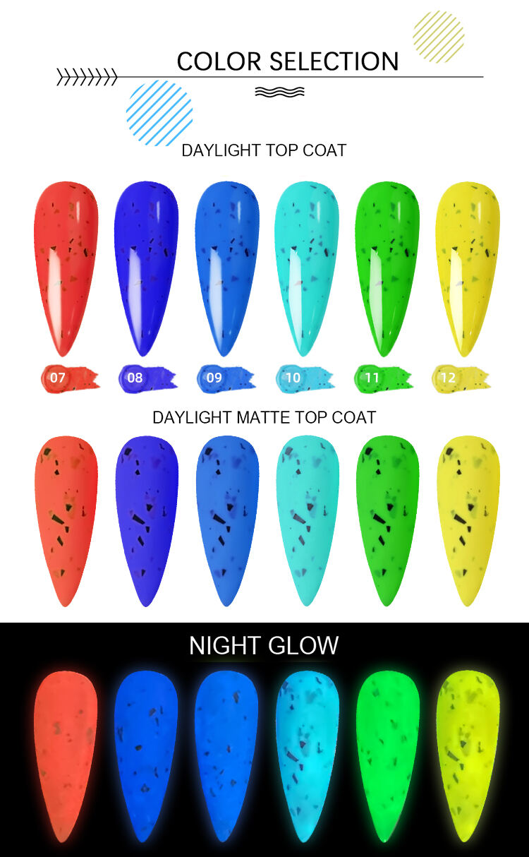 HONEY GIRL OEM Private Label EggShell Soak Off Glow In Dark Gel Nail Polish LED UV Luminous Gel factory