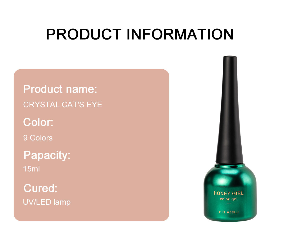 Private Label 9 colors Crystal Cats Eye Gel Nail Polish Beauty Uv Gel Polish OEM Magnetic Cat Eye Gel Set details