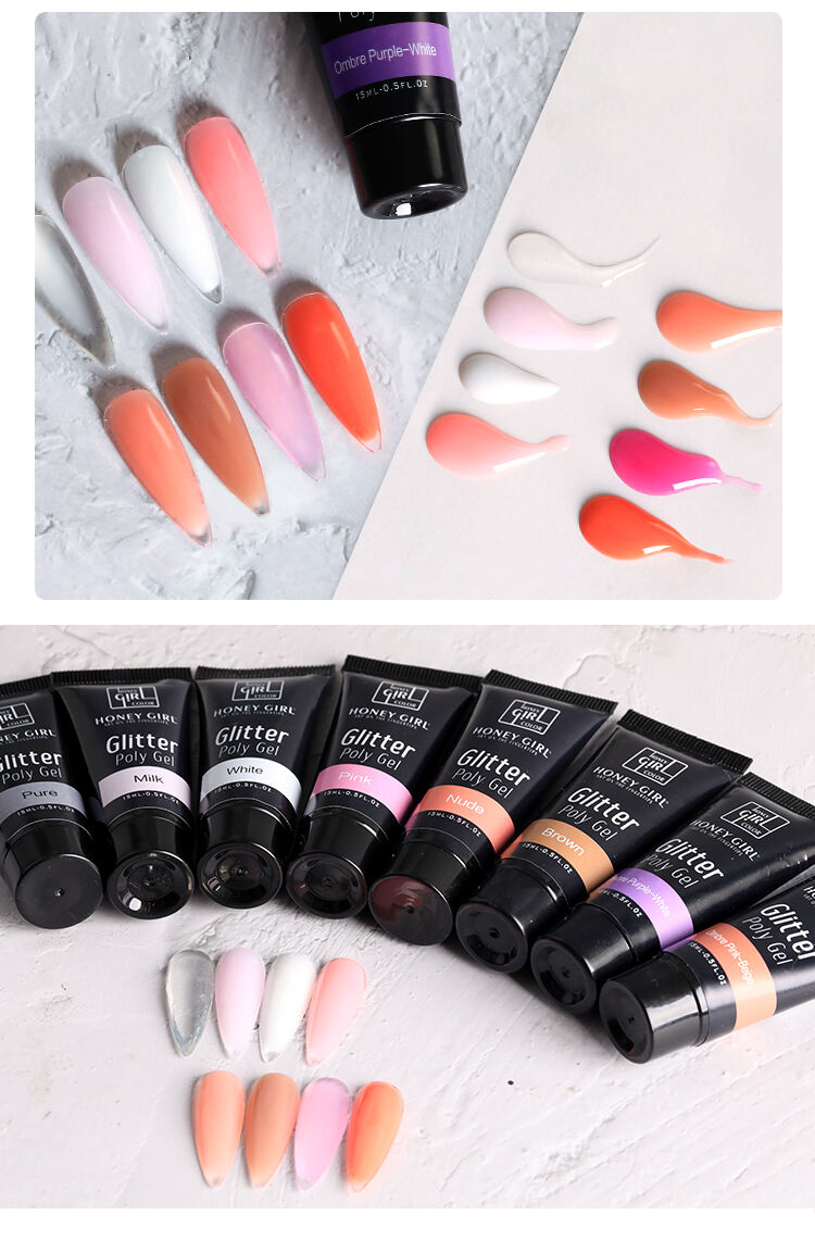 Private Label Salon UV Gel Nail Extension Acrylic Poly Gel Natural Nude Enhancement Gel supplier