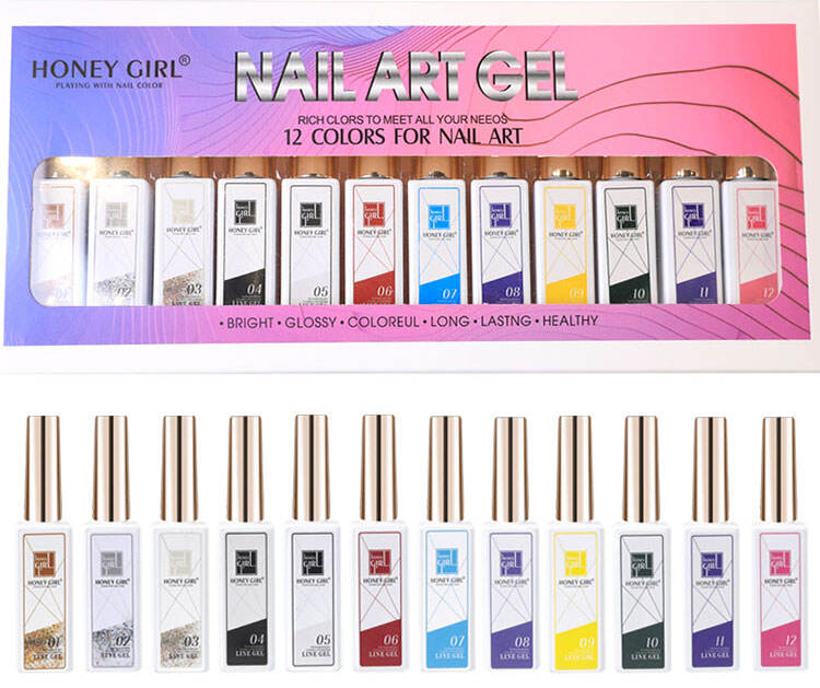 HONEY GIRL OEM Private Label Liner Gel Polish Set Professional Nail Salon Painting Gel Kit factory