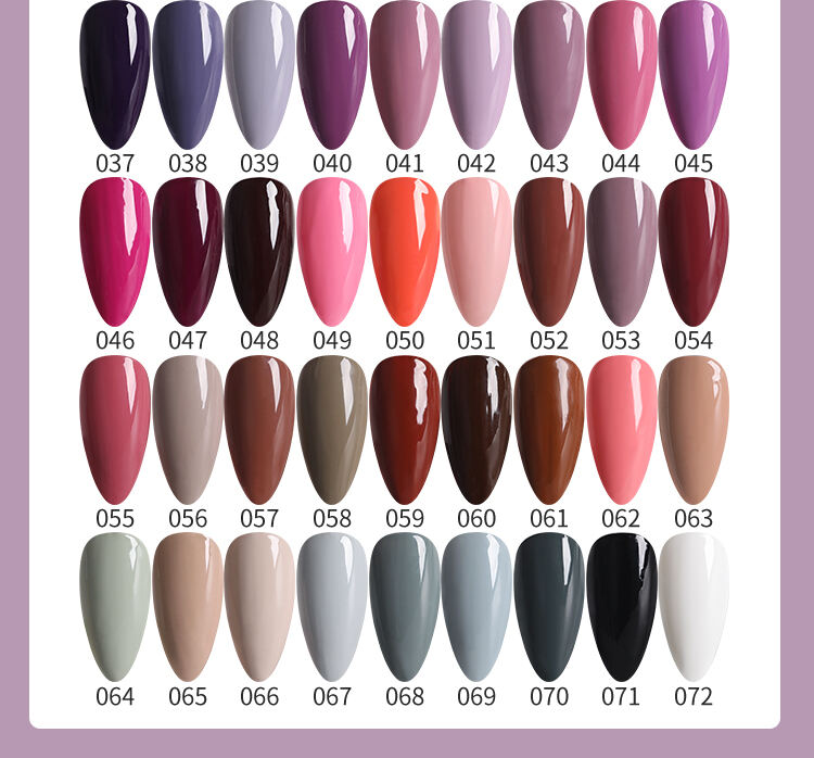 HG051 72 colors  nail painting UV gel polish set details