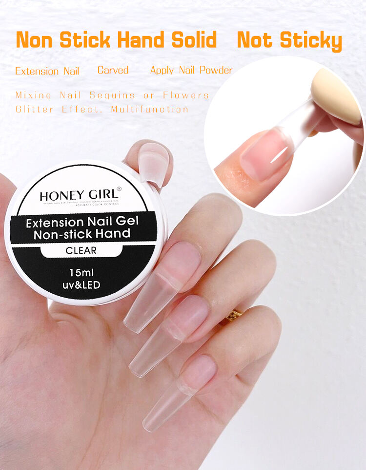 Nail Art Multifunction Non Sticky Solid Gel Builder Private Label 4 Colors Solid Extension Gel manufacture