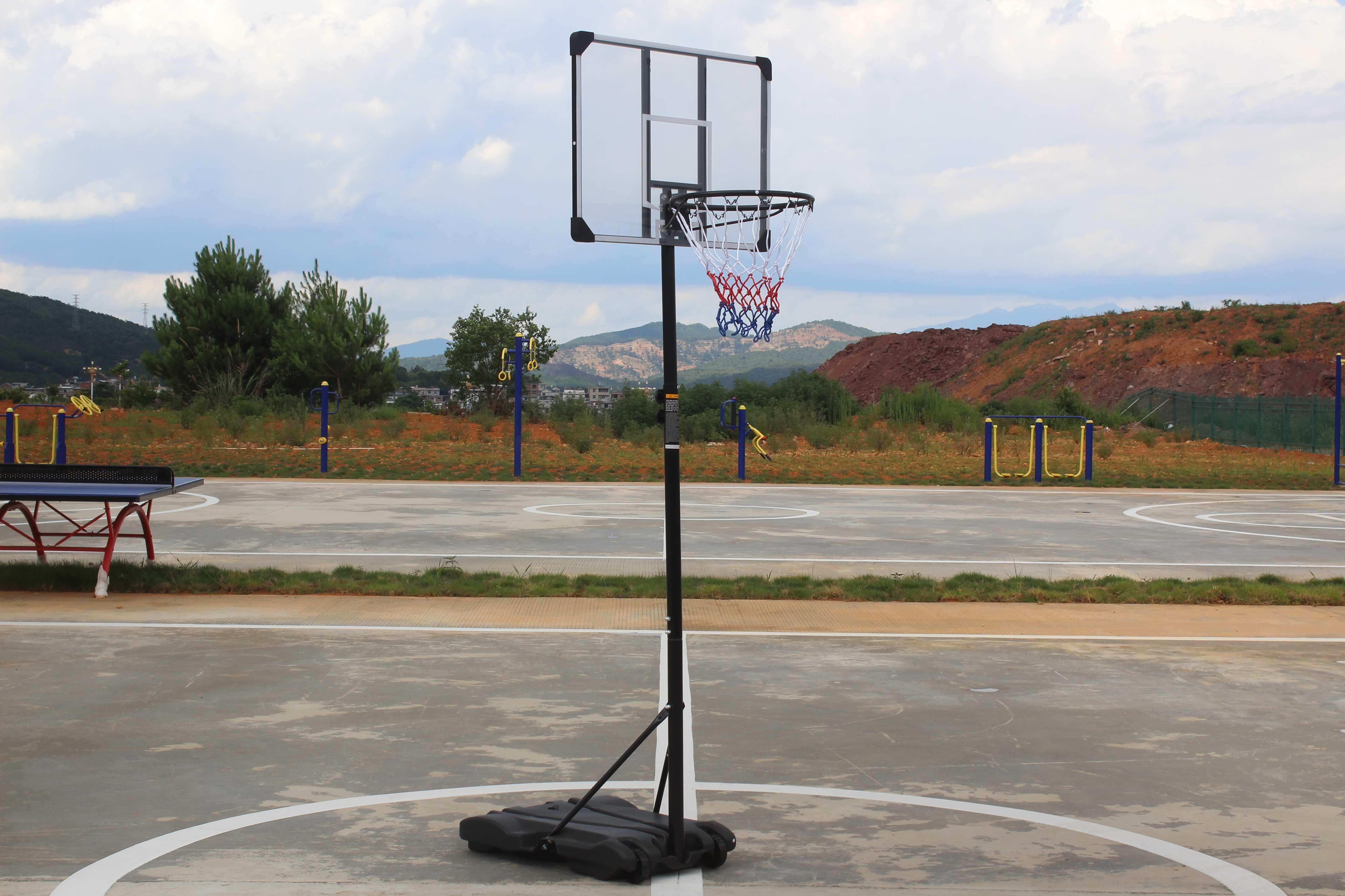 product portable basketball hoop  goal basketball system stand height adjustable  with 44 inch backboard  wheels basketball equipment-10