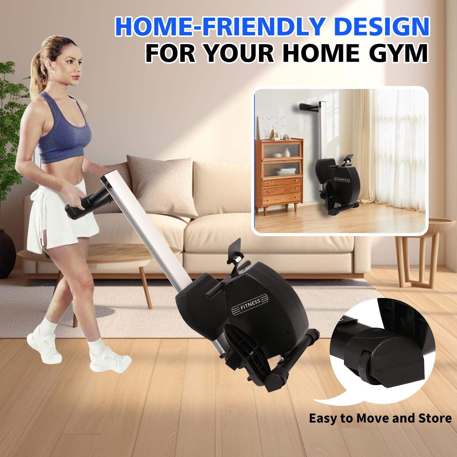 product iunnds high quality indoor seated rowing machine smooth and stable wind for low impact exercise-10