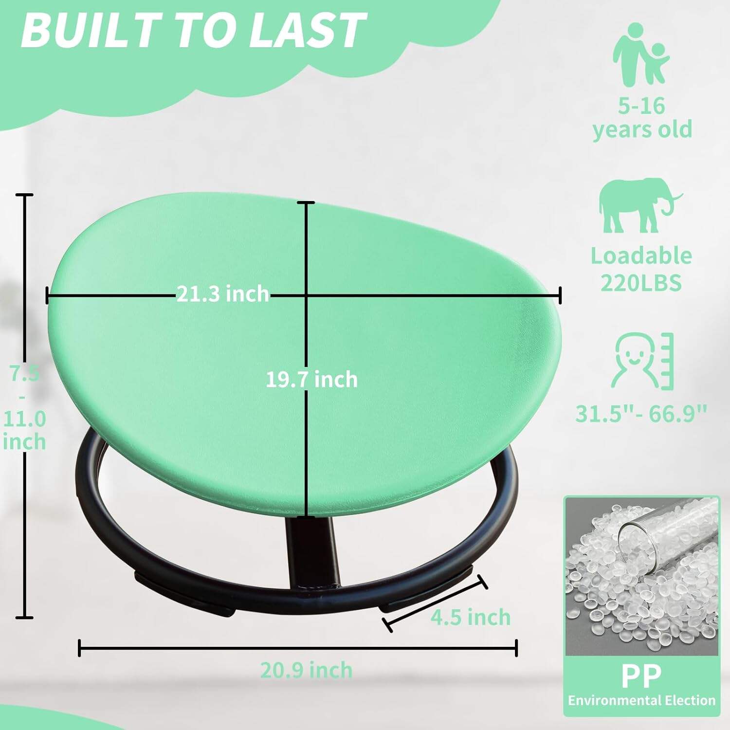 product iunnds sensory chair for kids toddler swivel activity seat spinning toy for preschool daycare family baby toy-6