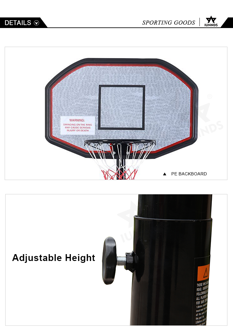 product iunnds hot selling 10ft basketball stand with base portable adjustable basketball hoop system-6
