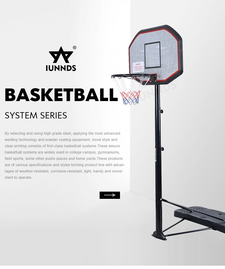 product iunnds hot selling 10ft basketball stand with base portable adjustable basketball hoop system-4