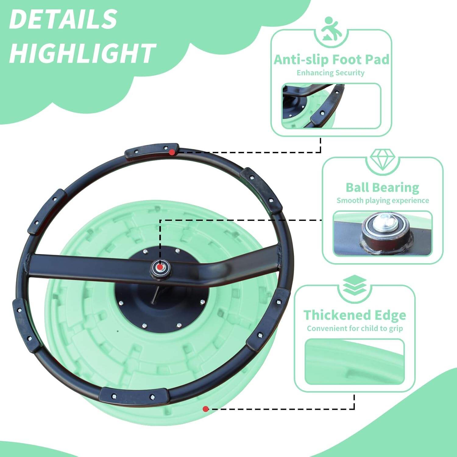 product iunnds sensory chair for kids toddler swivel activity seat spinning toy for preschool daycare family baby toy-7