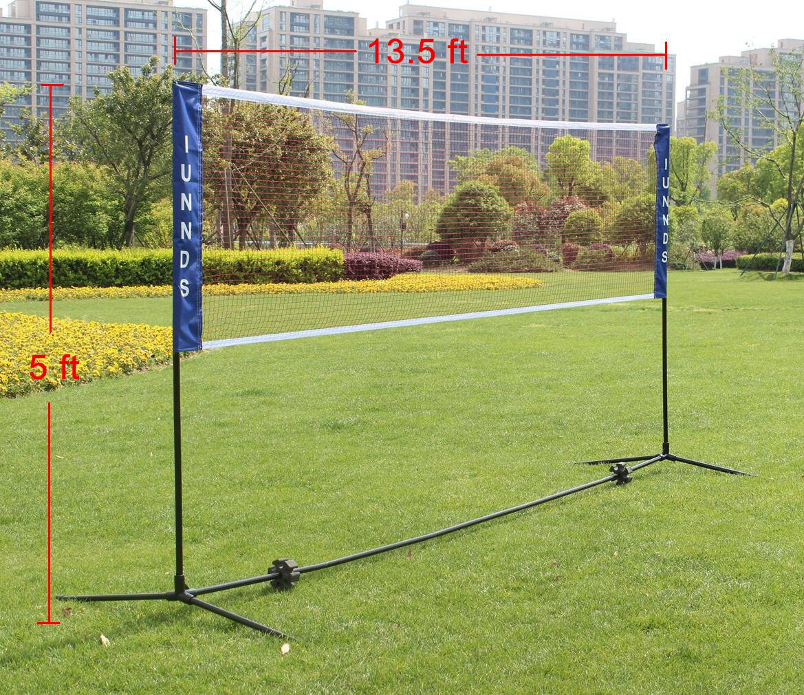 product iunnds badminton net rack portable adjustable height badminton stable-5