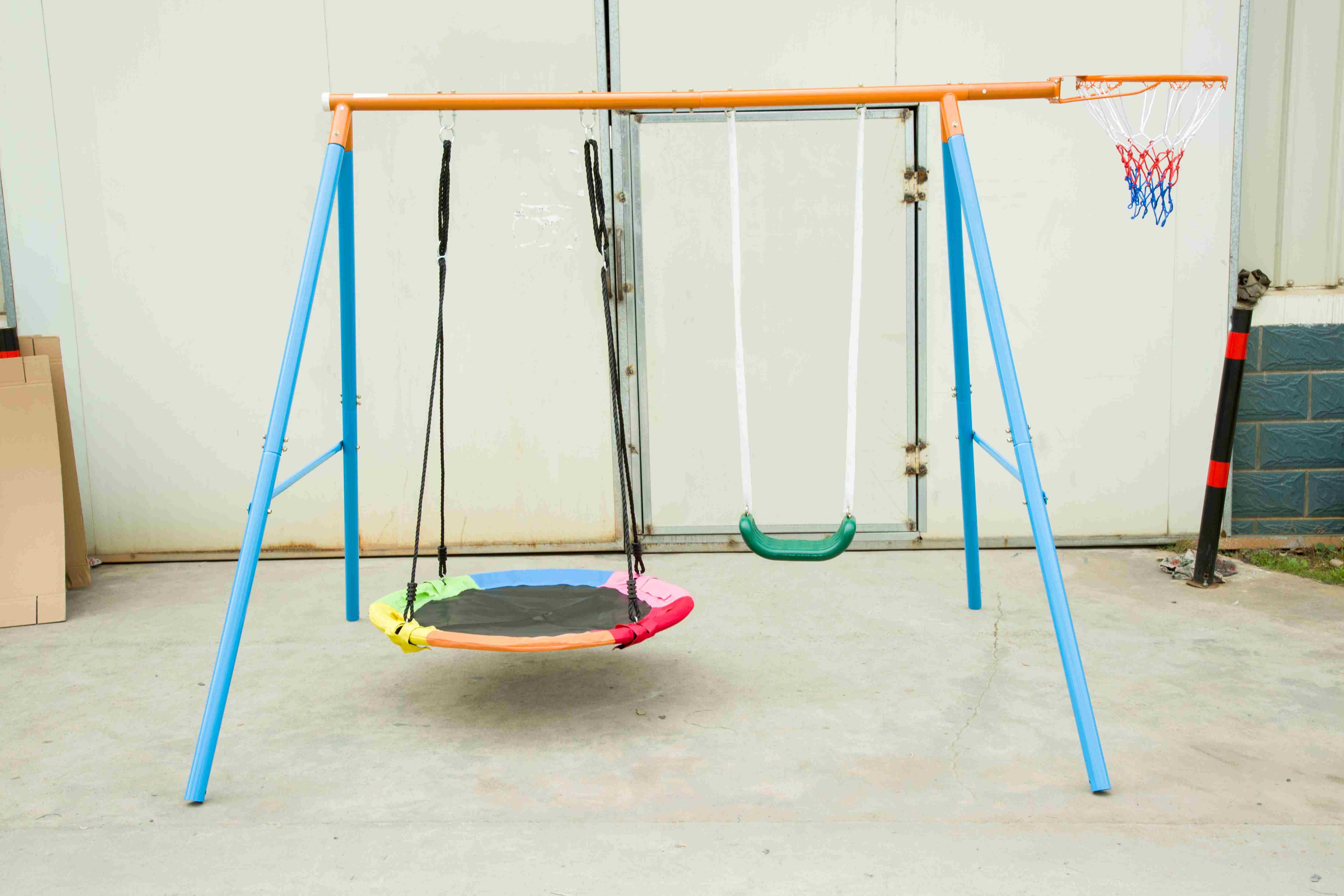 product swing set for backyard 500lbs swing set with heavy duty a frame metal outdoor swing stand tree swing saucer-5