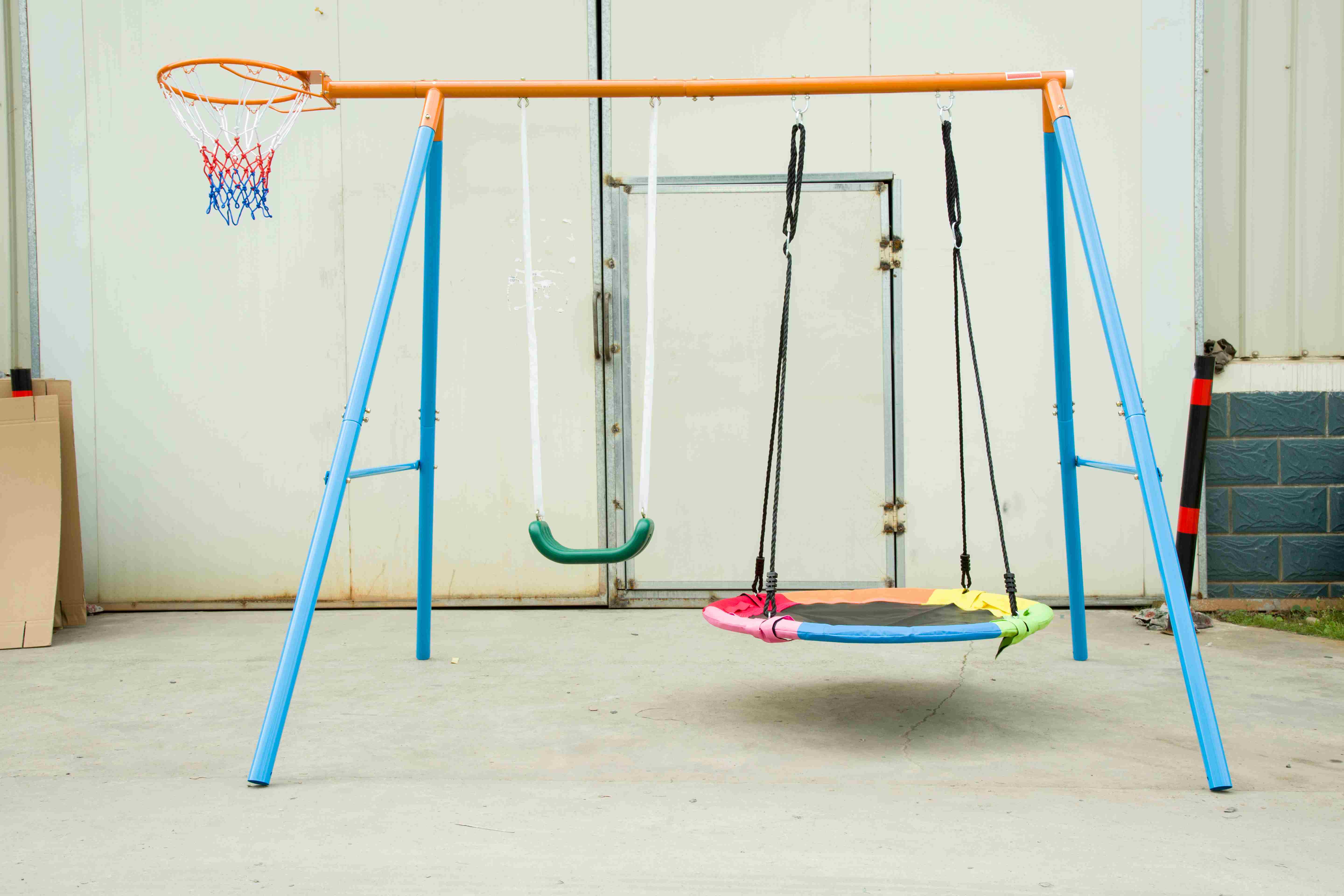 product swing set for backyard 500lbs swing set with heavy duty a frame metal outdoor swing stand tree swing saucer-6