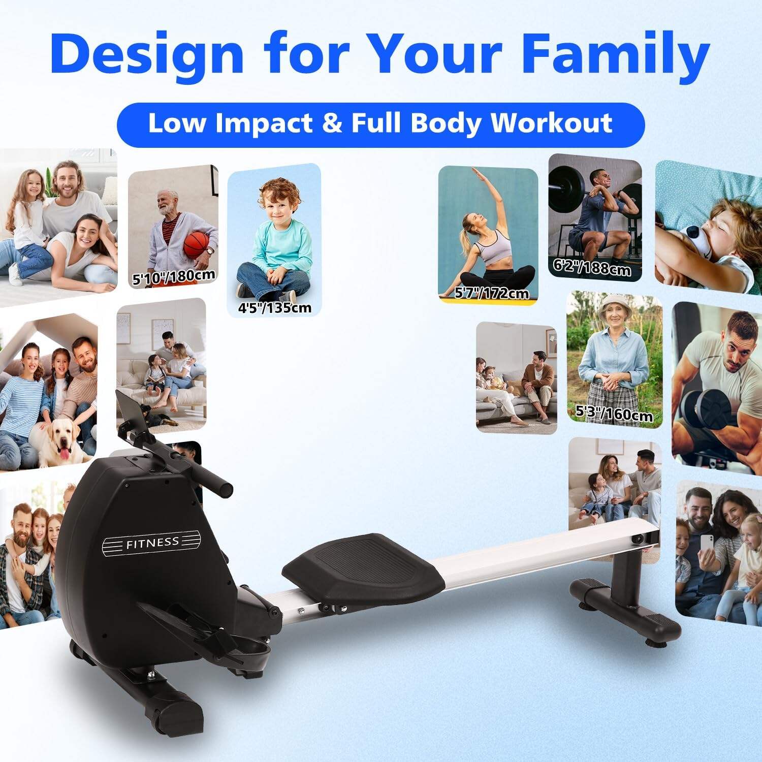 product iunnds high quality indoor seated rowing machine smooth and stable wind for low impact exercise-11