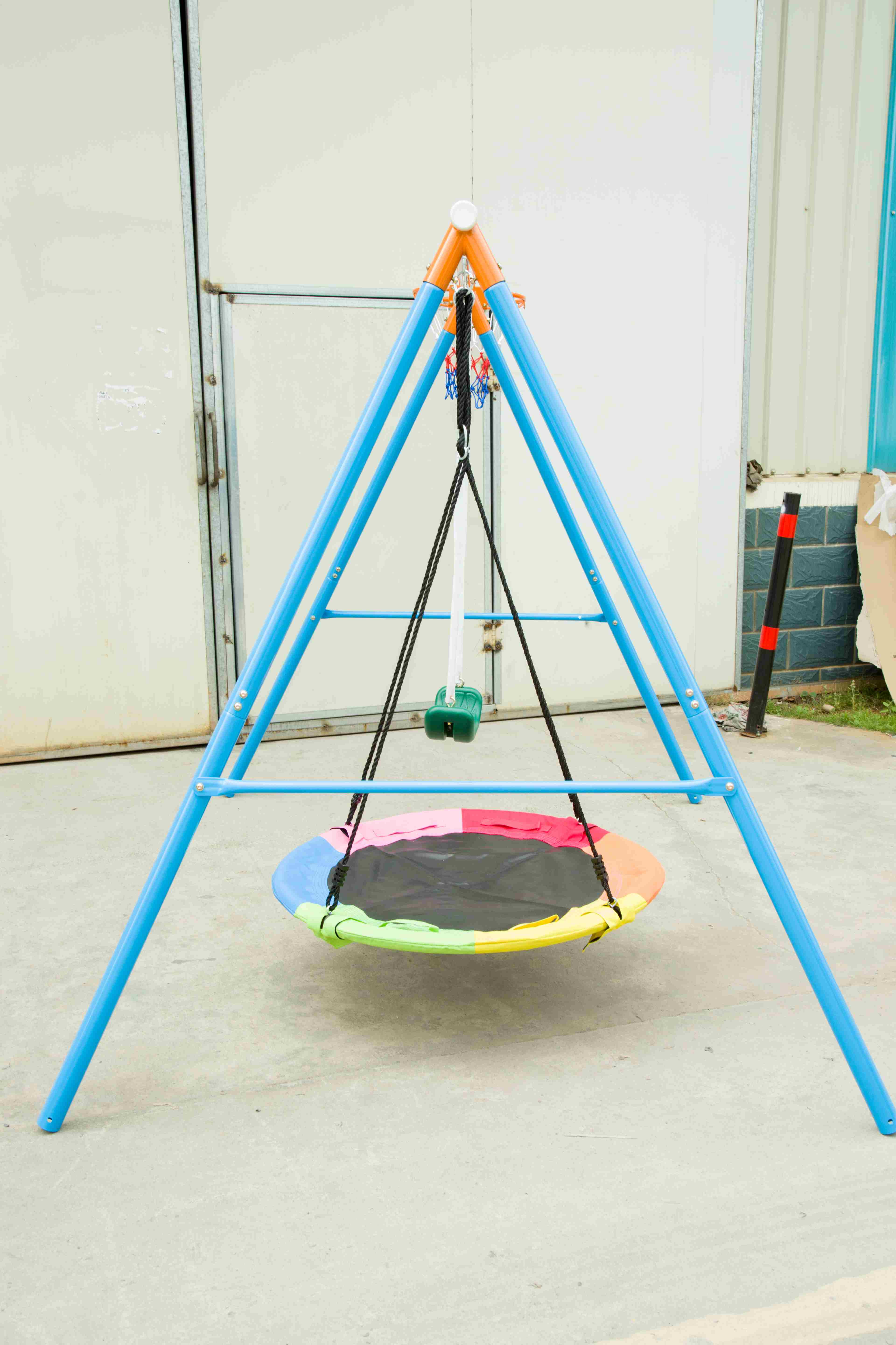 product swing set for backyard 500lbs swing set with heavy duty a frame metal outdoor swing stand tree swing saucer-8