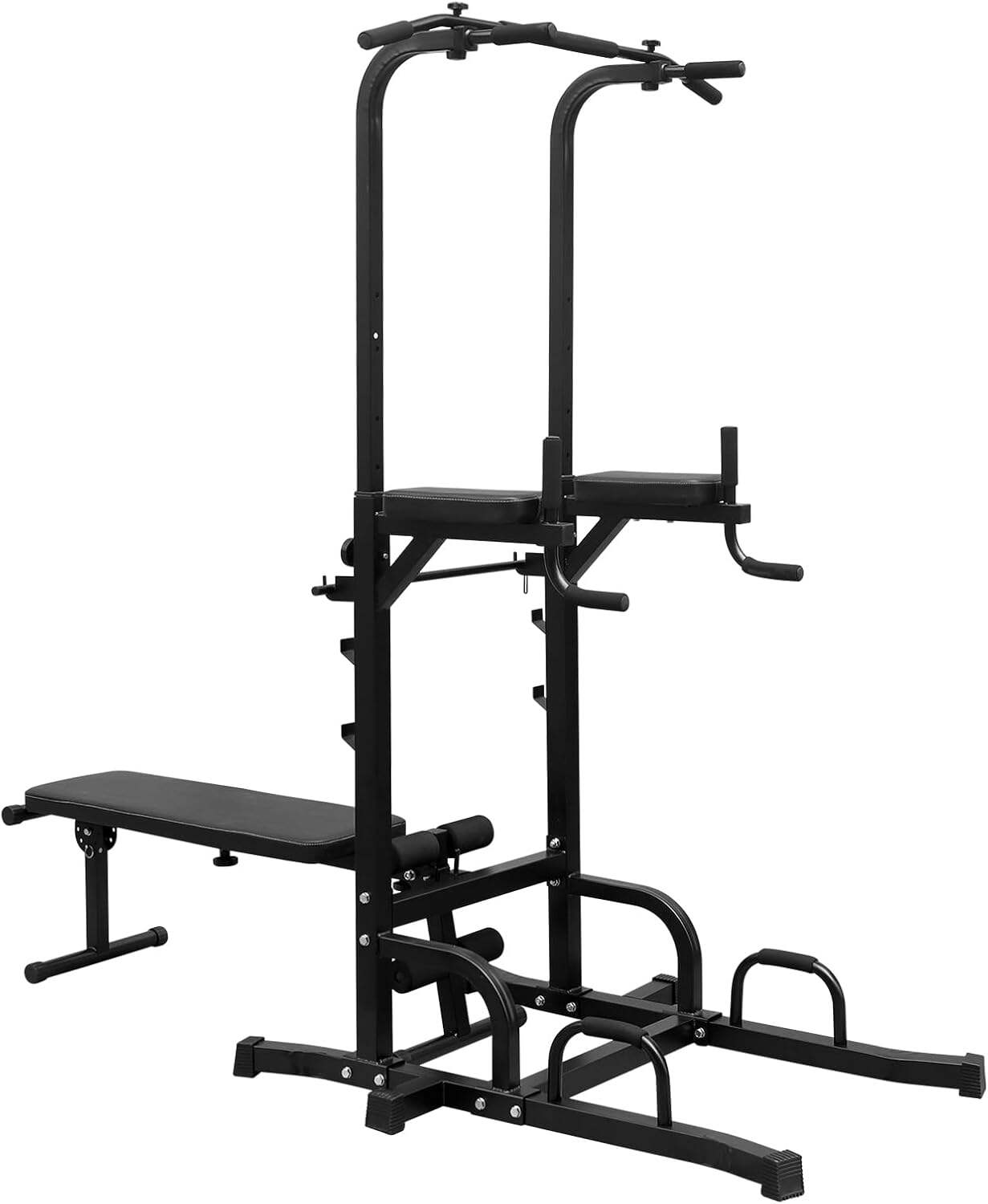 product iunnds home gym equipment multi function power tower adjustable pull up bar dip power rack strength workout station-4