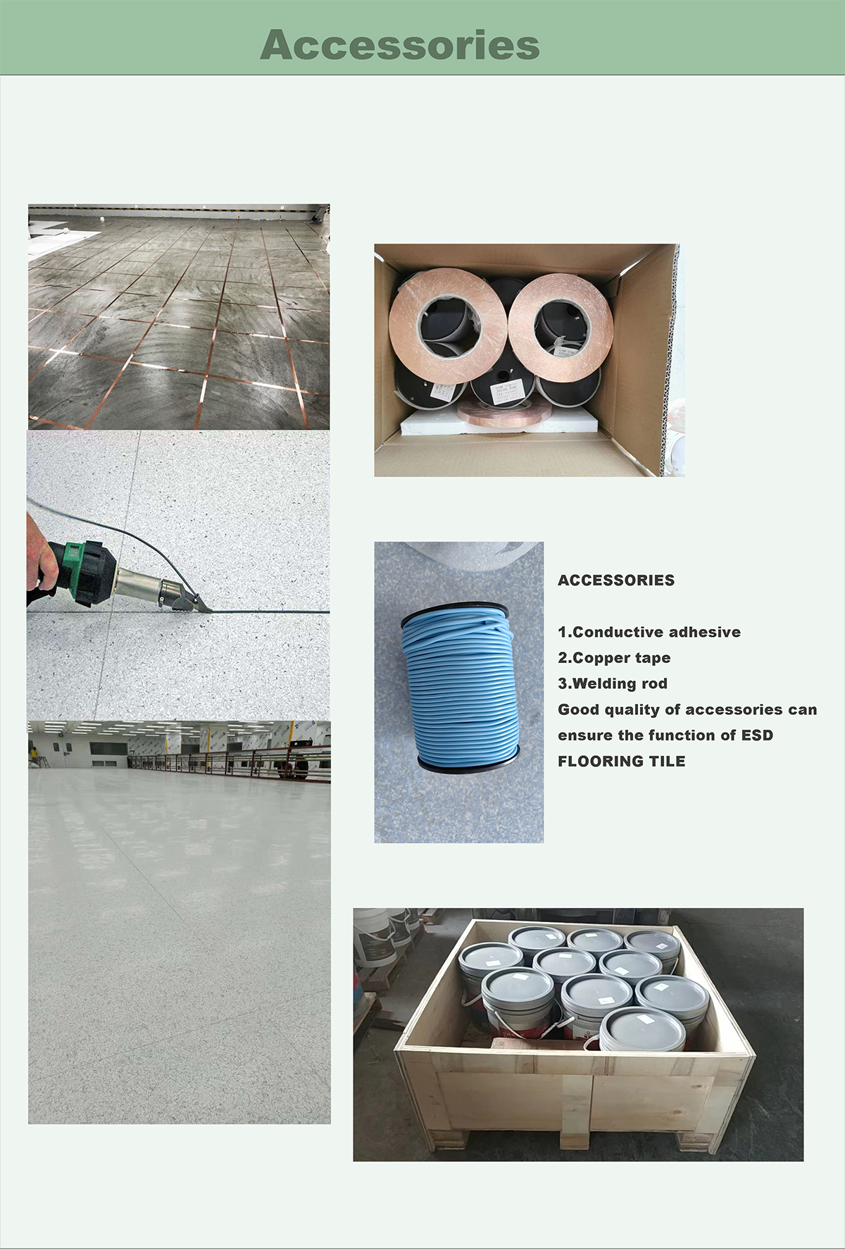 Antistatic Conductive PVC Flooring Mat Vinyl Flooring Indoor Tile Anti-static PVC Floor ESD Tiles supplier