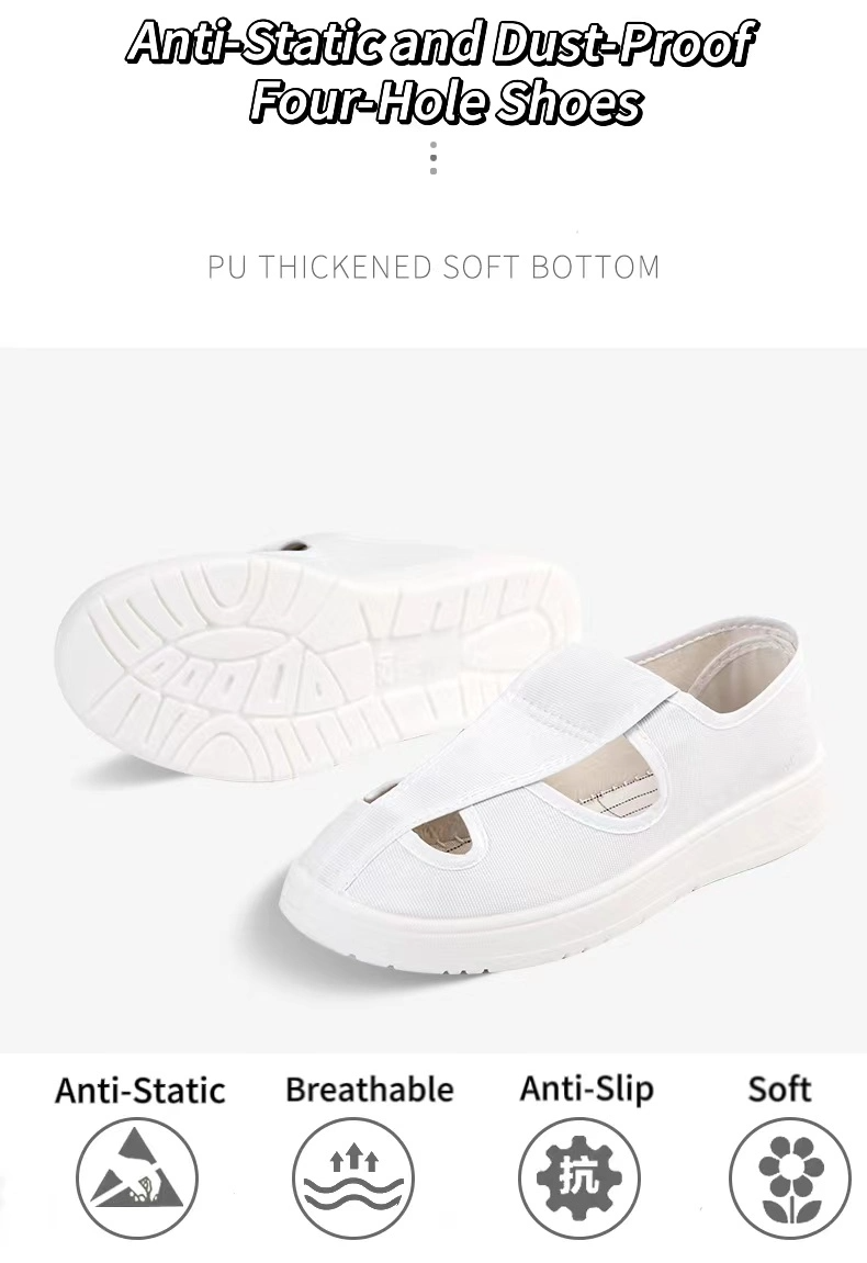 esd shoes industry use canvas pu sole cleanroom dust free antistatic safe shoes-2