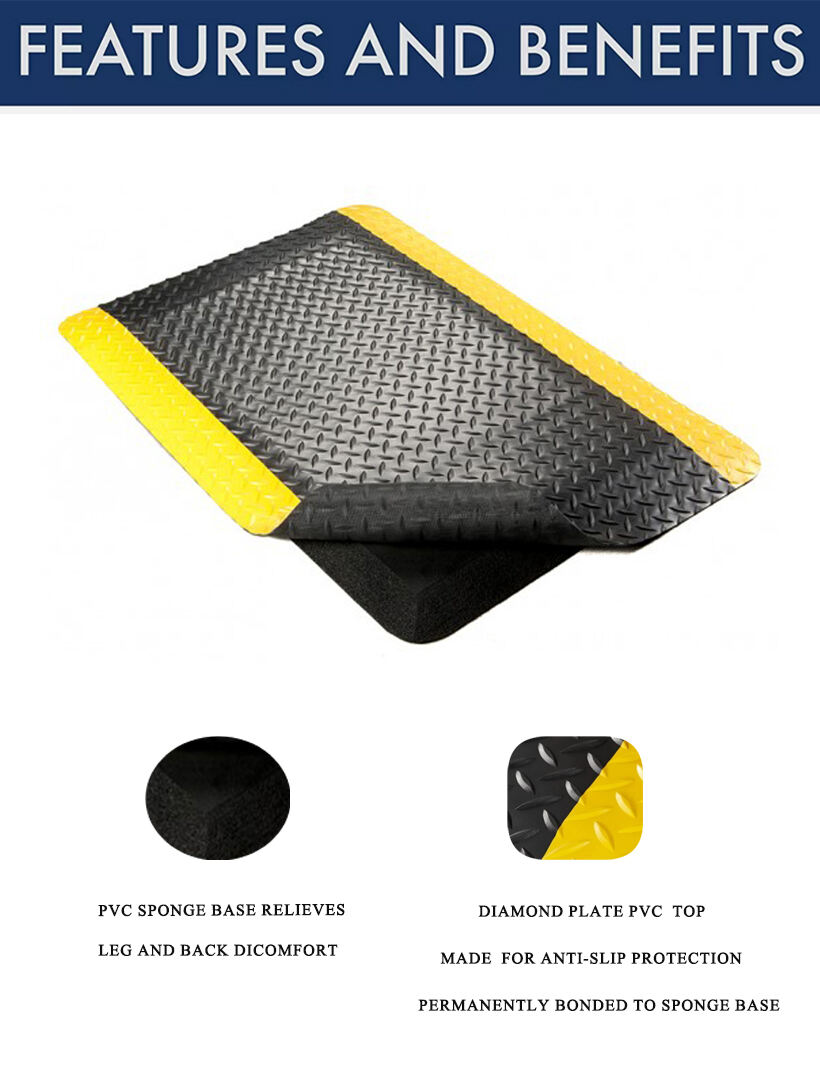 Anti-slip PVC Floor Mat PVC+PVC Foam Industrial Anti-Fatigue Flooring Mats ESD Flooring Mat supplier