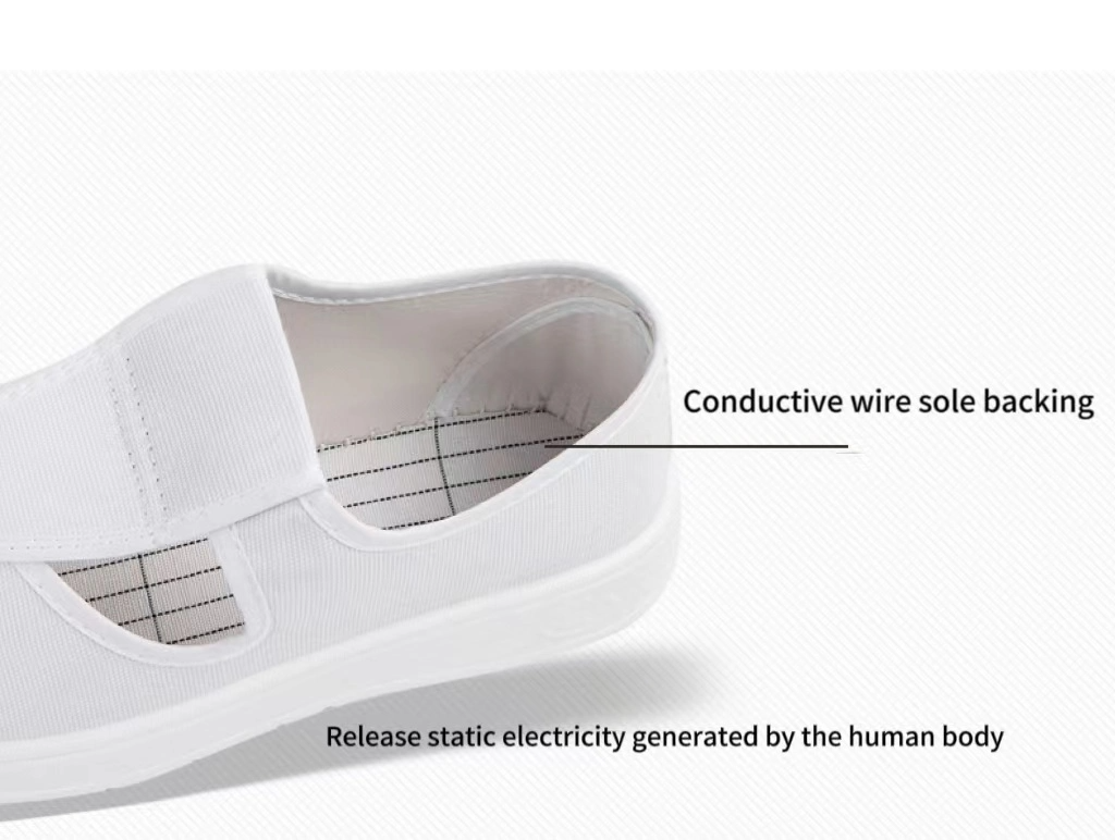 esd shoes industry use canvas pu sole cleanroom dust free antistatic safe shoes-3