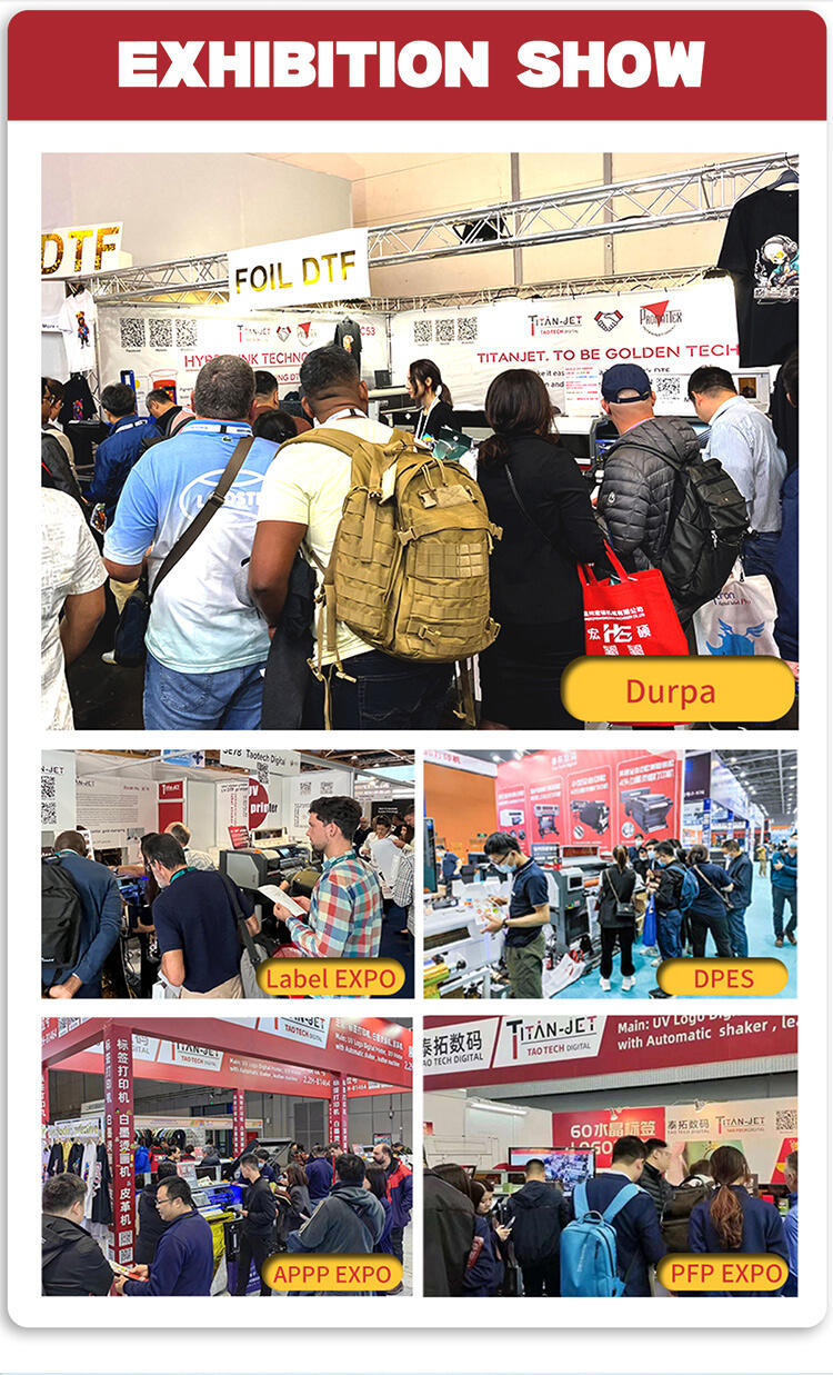 Titanjet New UV DTF With Double Laminating Machine Roll to Roll Golden Silver Cold Stamp Sign Sticker Glossy UV Inkjet Printer manufacture