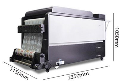 2025 Titanjet DTF Printer 60cm 24inch HYBRID Tech Do FOIL+FLOCKING on T-shirt with Powder Auto- Cycle Shaker Built-in Purifier factory