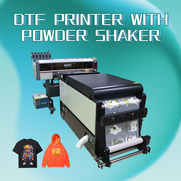 Revolutionera ditt tryckarbetsflöde med vår DTF-skrivare och pulverblandaruppsättning, designad för maximal effektivitet