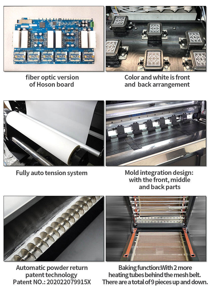 Titanjet 6-Head DTF Printer Epson I3200 A1 High Speed With Purifier Automatic Cycle Powder T-Shirt Digital Printing factory